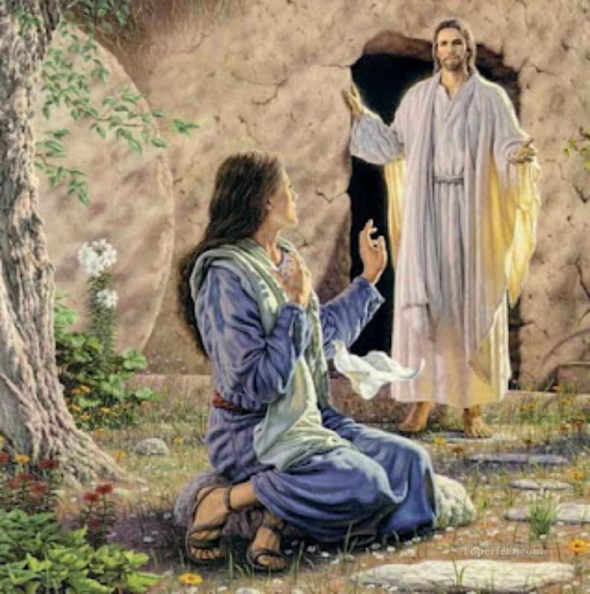 Jésus ressuscité Religieuse Christianisme Peintures à l'huile